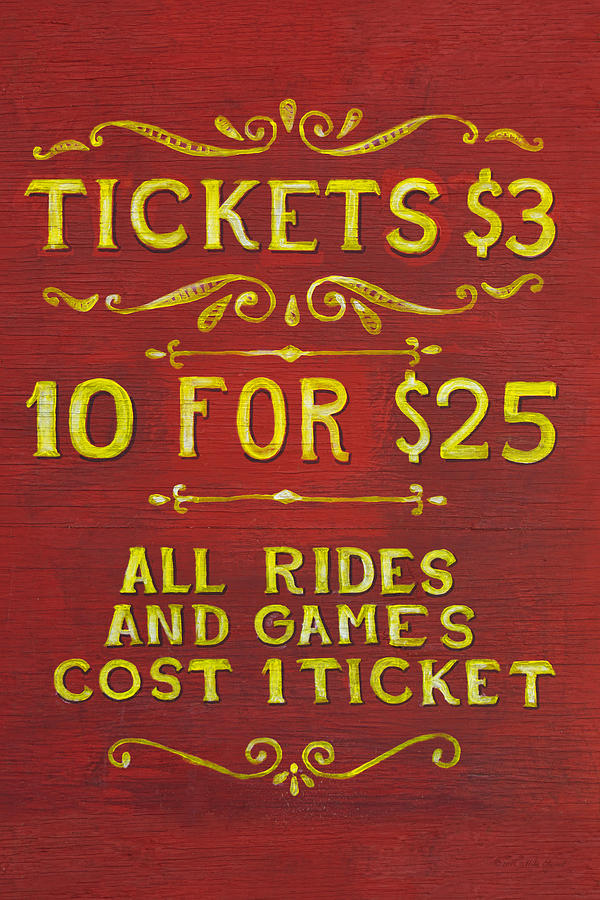 Amusement - Tickets 3 Dollars Photograph by Mike Savad