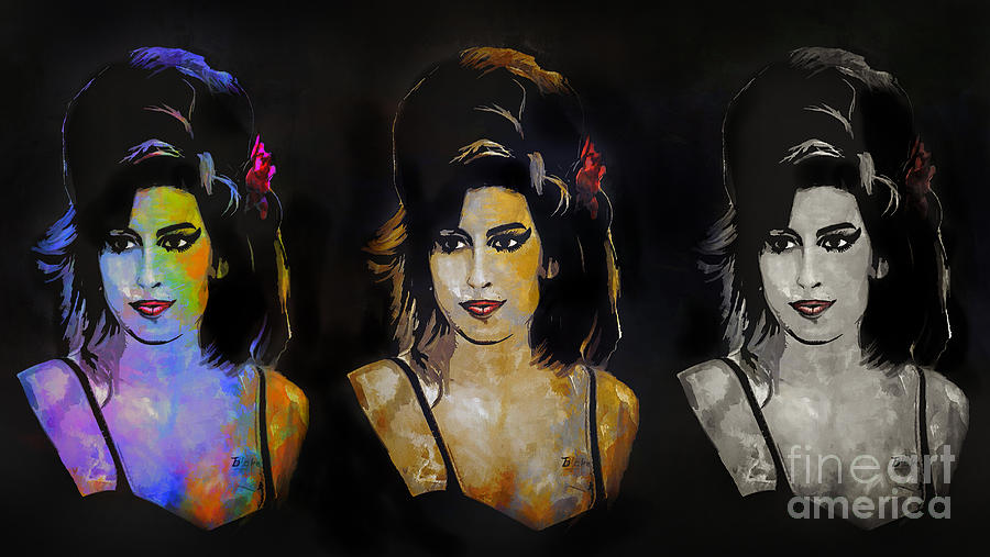 Amy Jade Winehouse Painting by Andrzej Szczerski