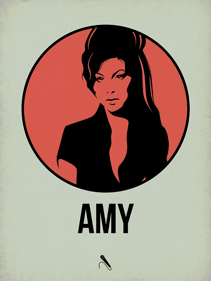 Music Digital Art - Amy Poster 2 by Naxart Studio