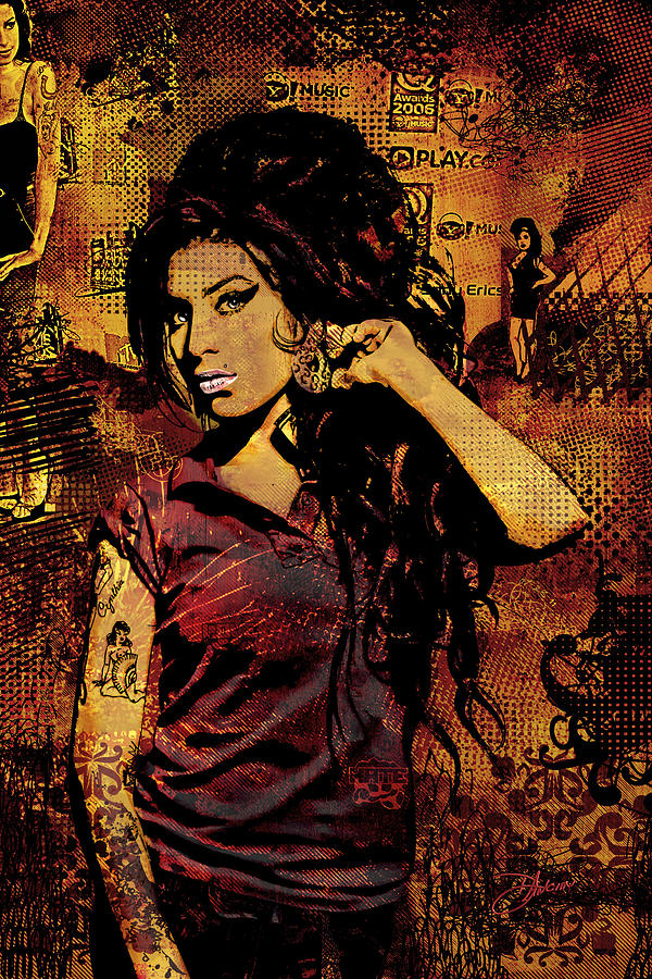 Unique Digital Art - Amy Winehouse 24x36 MM Variant by Dancin Artworks