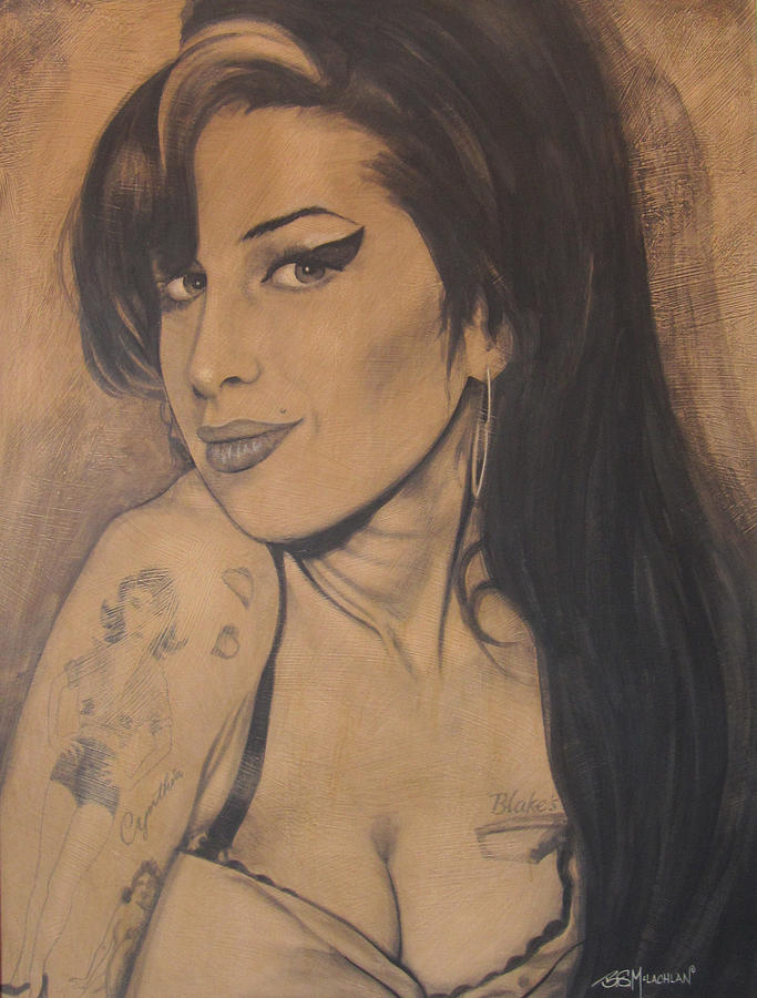 Amy Winehouse Painting - Amy Winehouse by Bruce McLachlan