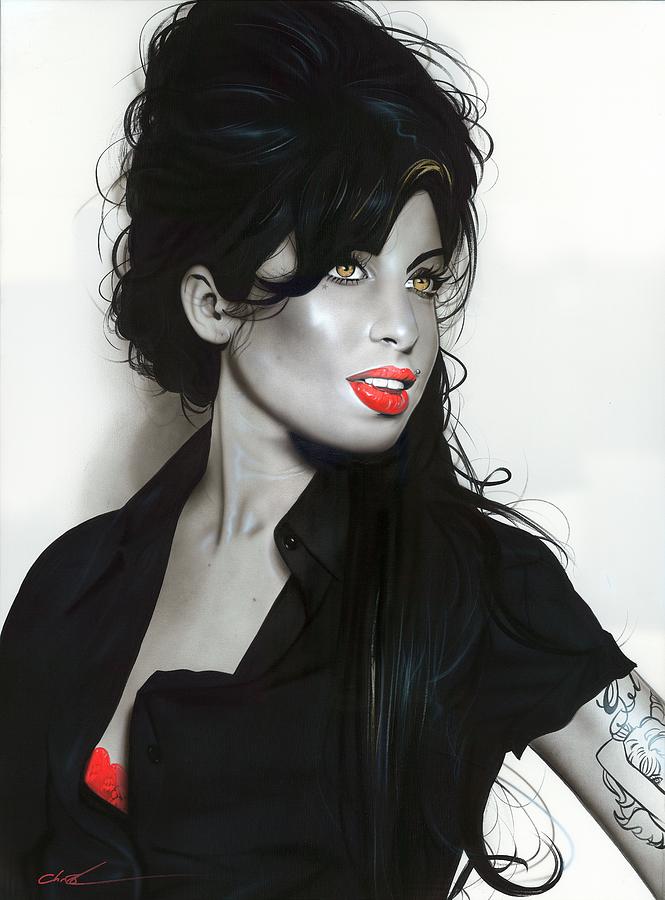Amy Winehouse Painting - Amy Winehouse #1 by Christian Chapman Art