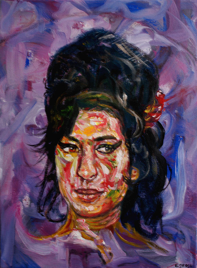 Music Painting - Amy Winehouse by Edward Ofosu