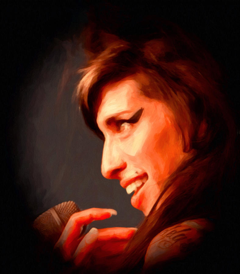 Amy Winehouse Painting by Michael Pickett