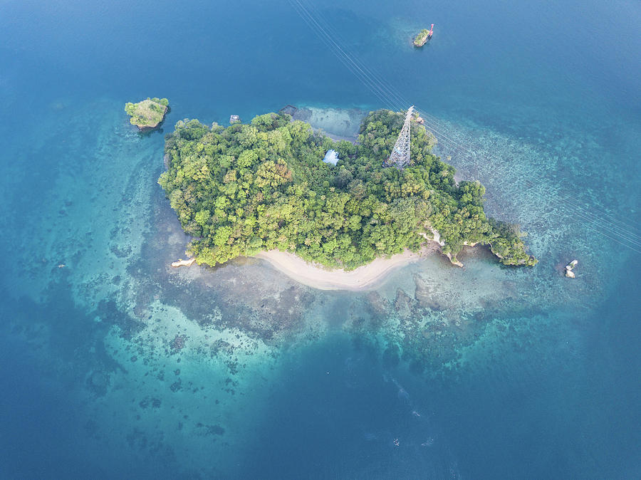 An Aerial View Of Lembeh Strait Photograph by Ethan Daniels - Fine Art ...