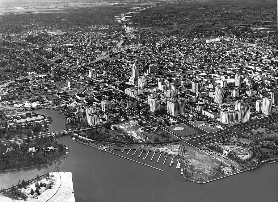 An Aerial View Of Miami Photograph by Underwood Archives