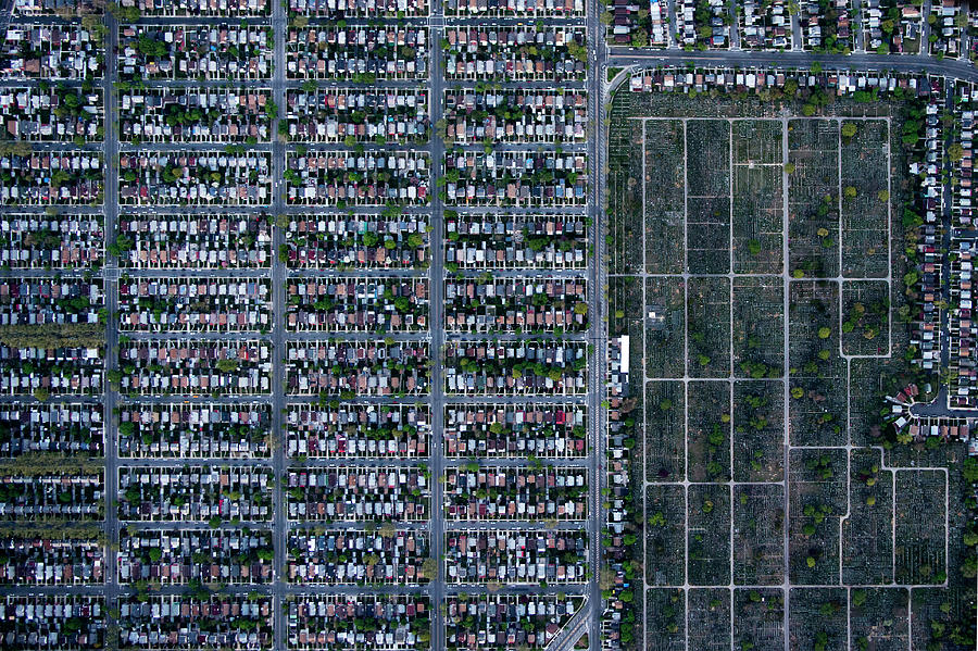 An Aerial View Of Suburbian Housing And Photograph by Michael H