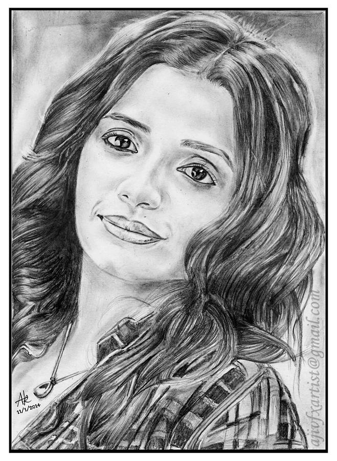 An Agustine Actress Pencil Drawings Drawing by Artist Aji