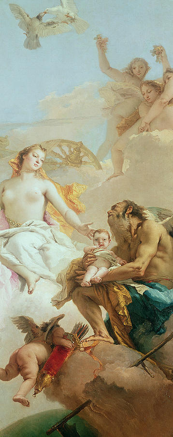 Nude Painting - An Allegory with Venus and Time by Tiepolo