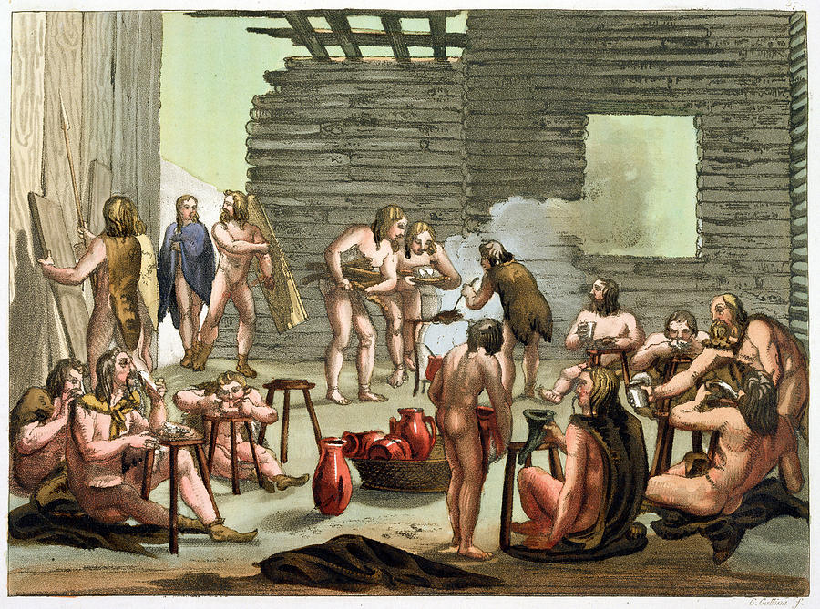Nude Drawing - An Ancient Celtic Or Gaulish Camp by Gallo Gallina