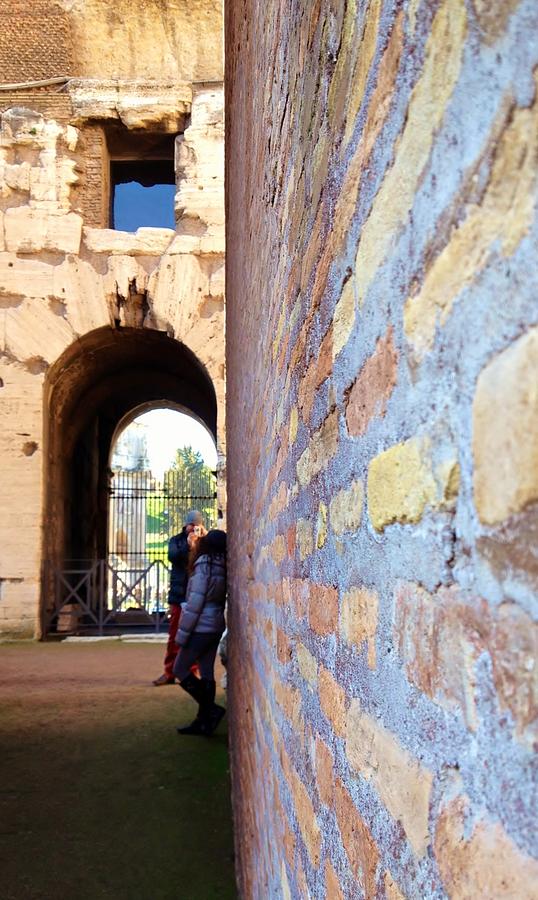 An Ancient Wall Within the Coliseum of Rome Photograph by Jan Moore