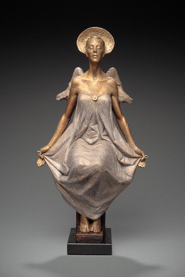 Bronze Sculpture - An Angel in Repose by Ben Hammond