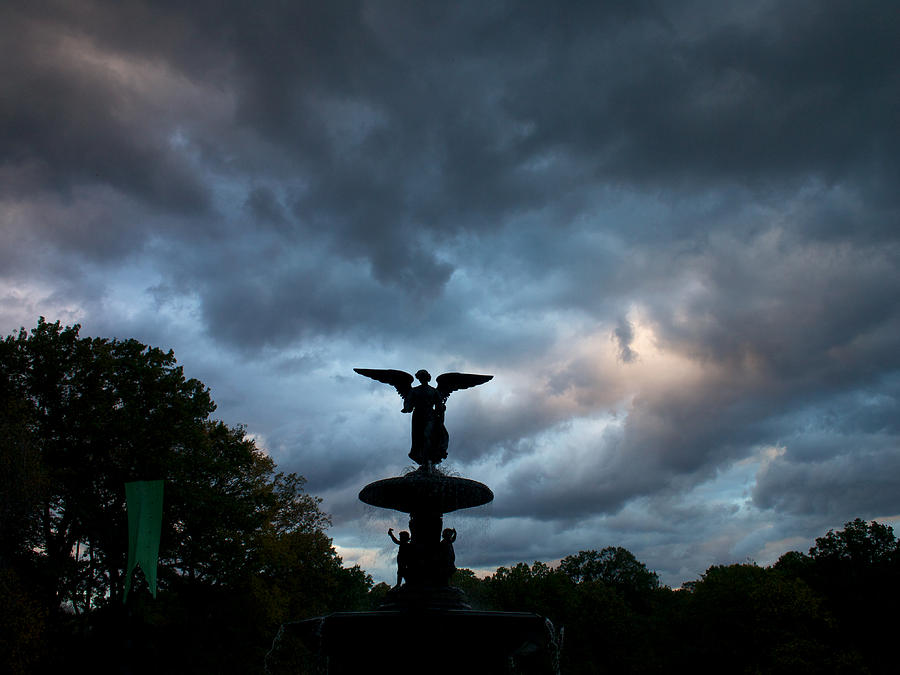 Central Park Photograph - An Angel in the Clouds by Cornelis Verwaal