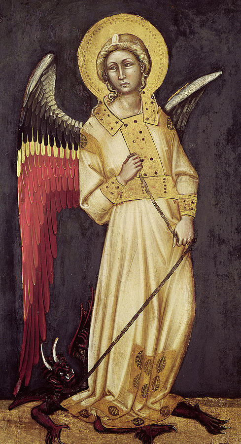 angel demon painting