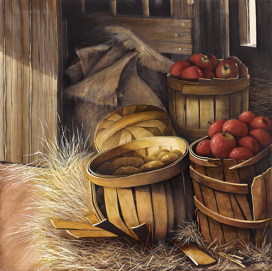 Apple Painting - An Apple A Day by Gary Yappel