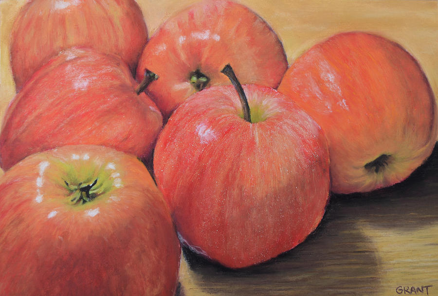 Apple Painting - An Apple a Day by Joanne Grant