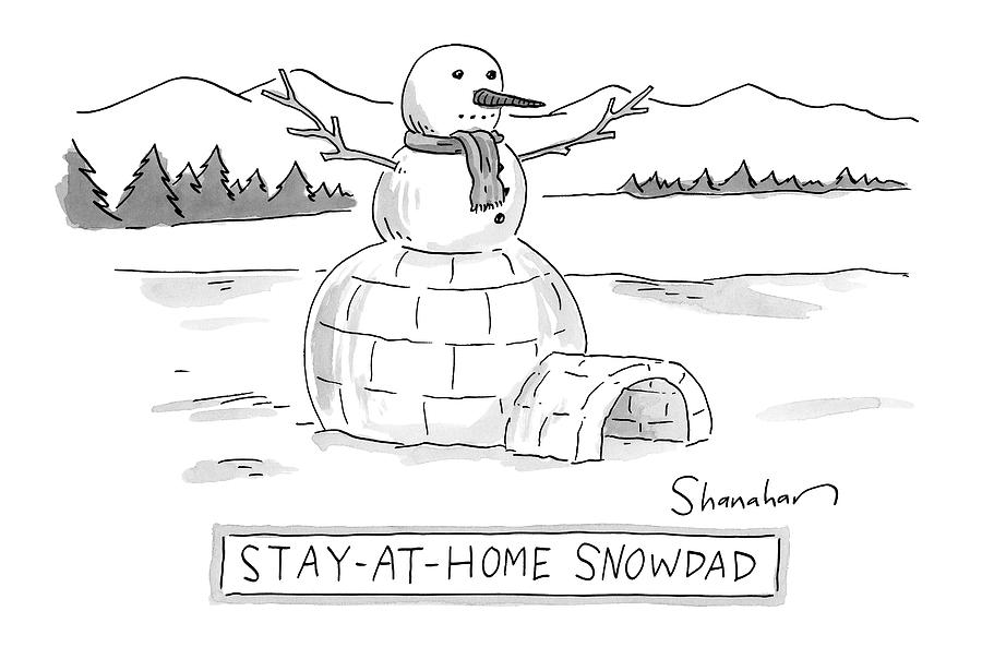 An Arctic Igloo With A Snowman Top Drawing by Danny Shanahan An Arctic Igloo With A Snowman Top Drawing by Danny Shanahan