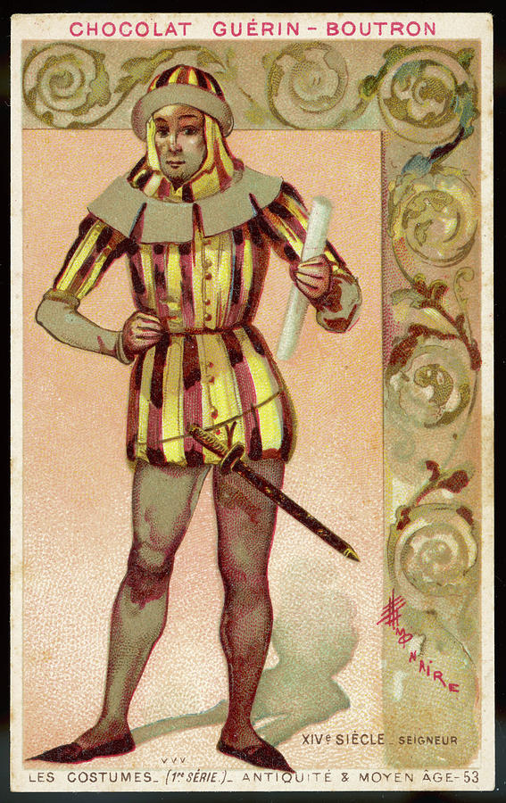 An Aristocrat In Striped Brown Drawing by Mary Evans Picture Library