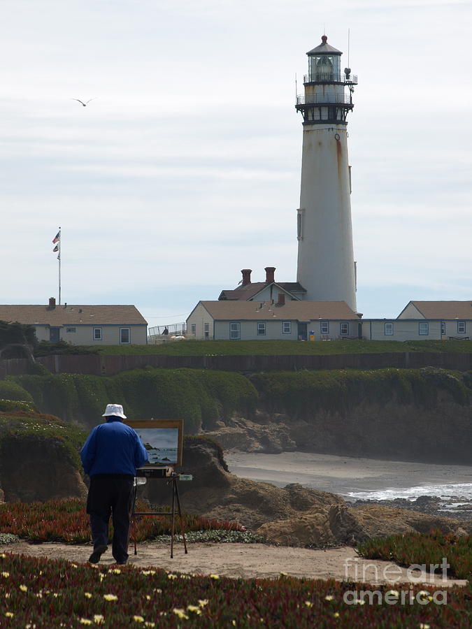 An Artists View of Pigeon Point Lighthouse  Photograph by Jacklyn Duryea Fraizer