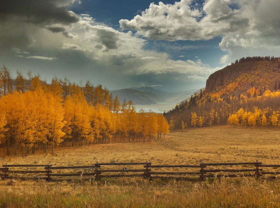 An Autumn scene of the distant headwaters of the Rio Grande in Colorado Photograph by Victoria Porter