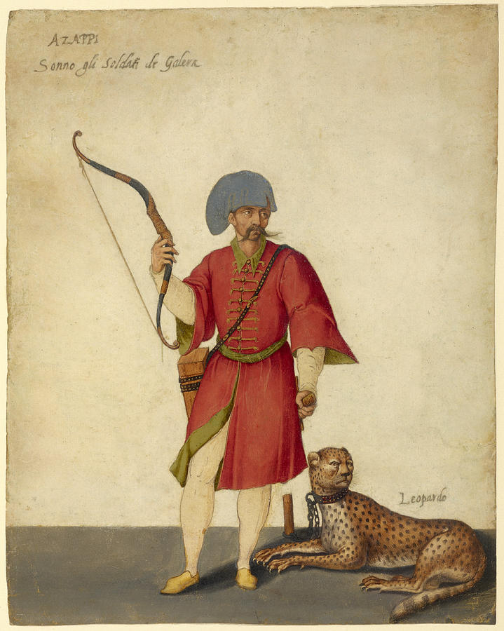 An Azappo Archer With A Cheetah, 1575 Painting by Getty Research Institute