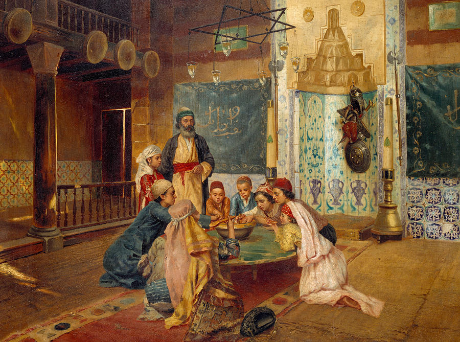 An Eastern Meal Painting by Rudolphe Ernst