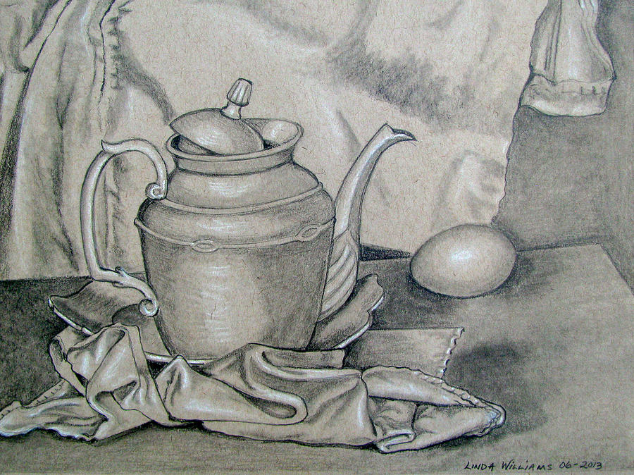 An Egg for Tea Drawing by Linda Williams