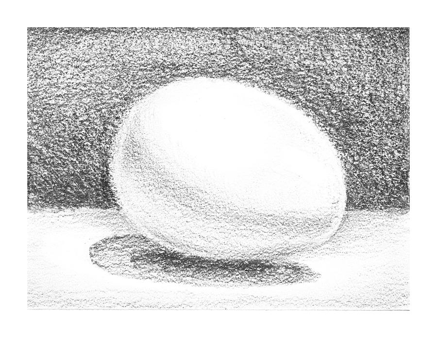 An Egg Study One Painting by Irina Sztukowski