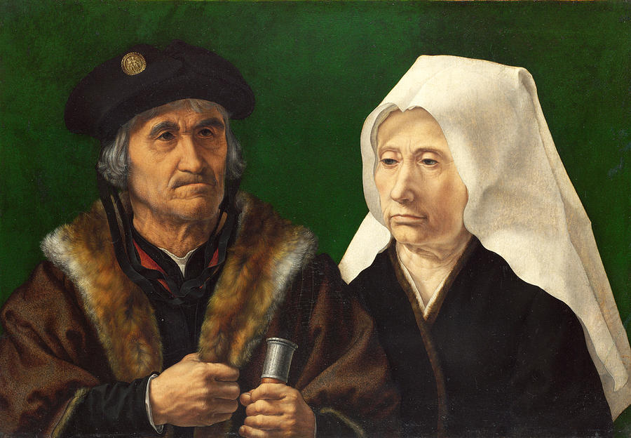 An Elderly Couple Painting by Jan Gossaert