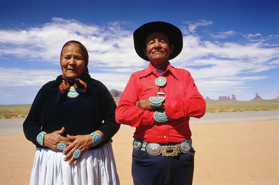 An Elderly Couple Of The Navajo Tribe Photograph by Dallas Stribley