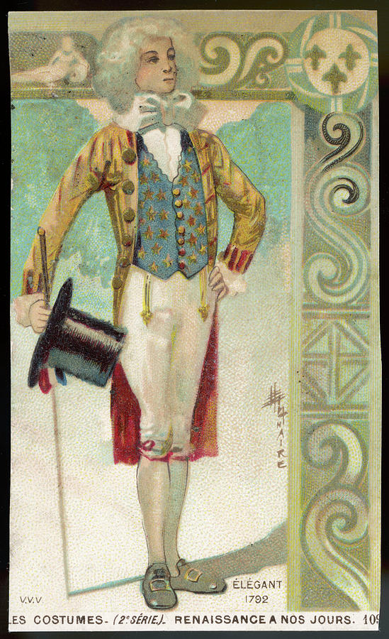 An Elegant Young Man In The Flamboyant Drawing By Mary Evans Picture Library