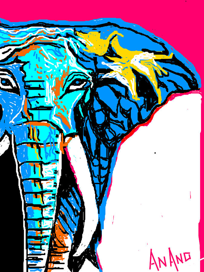 Cat Digital Art - An Elephant-1 by Anand Swaroop Manchiraju
