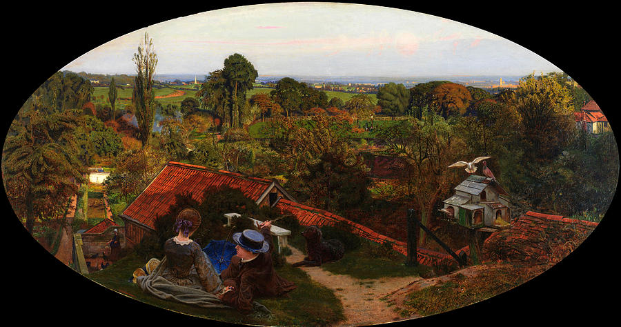 An English Autumn Afternoon Painting by Ford Madox Brown