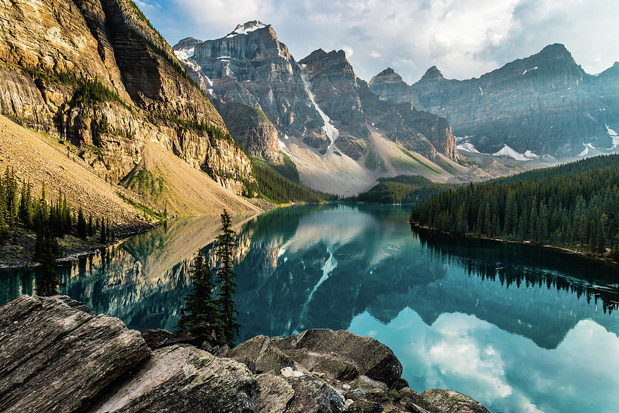 An Evening At Moraine Lake Photograph by Ian Stotesbury Photography