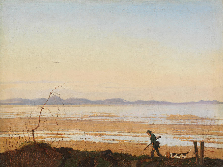 An Evening beside Lake Arreso Painting by Johan Thomas Lundbye