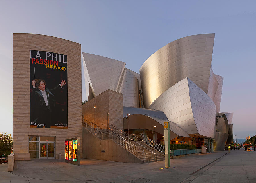 An Evening with Gustavo - Walt Disney Concert Hall Architecture Los Angeles Photograph by Ram Vasudev