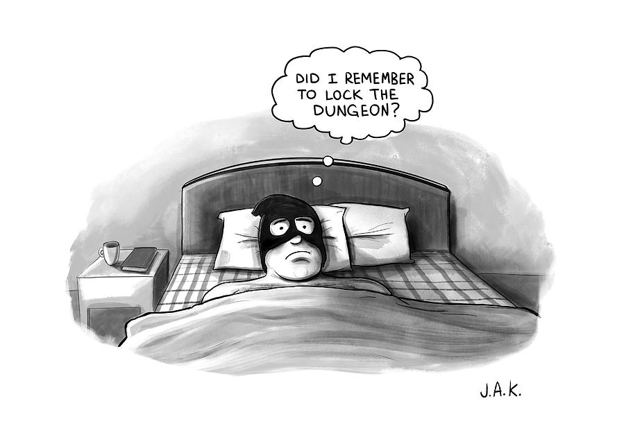 An Executioner In Bed Thinks Did I Remember Drawing by Jason Adam Katzenstein