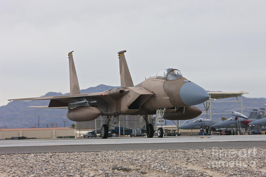 An F-15c Eagle Taxis To The Runway Photograph