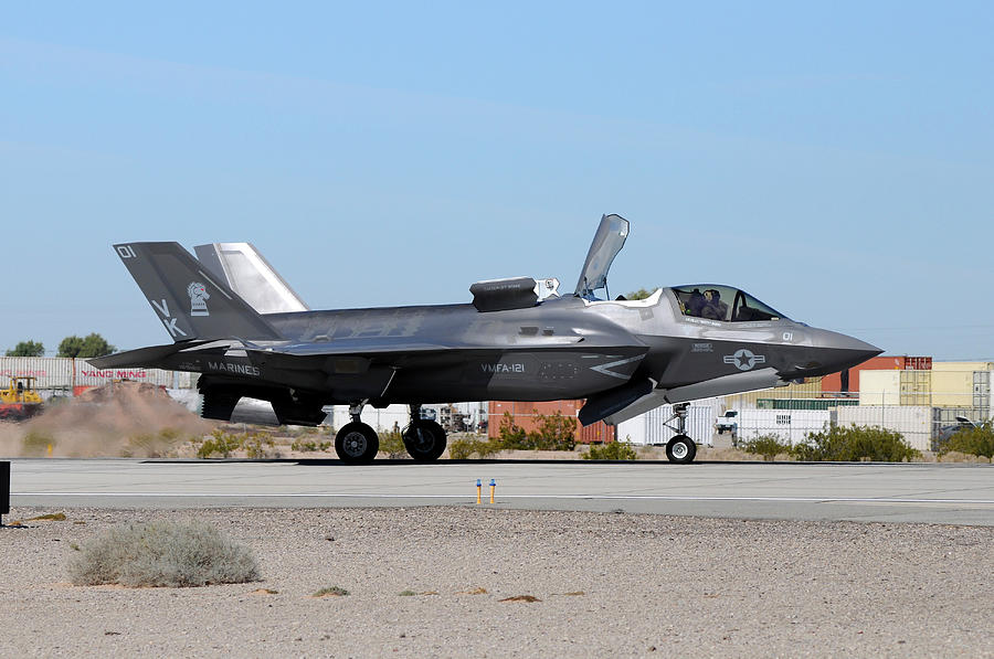 An F-35b Lightning II Landing At Marine Photograph by Riccardo Niccoli ...