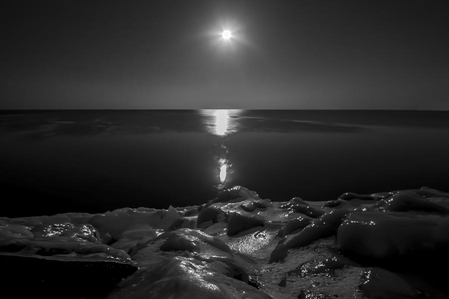 An Icy Moonrise Photograph by Sven Brogren
