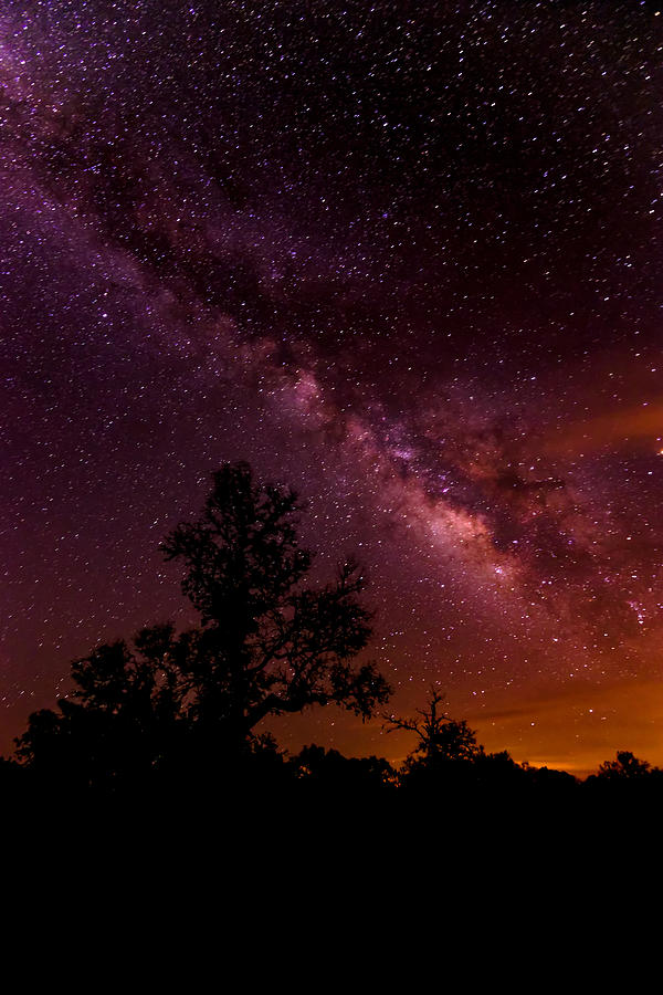 An image worth 520 miles - Milky Way at Enchanted Rock Texas Hill Country Photograph by Silvio Ligutti