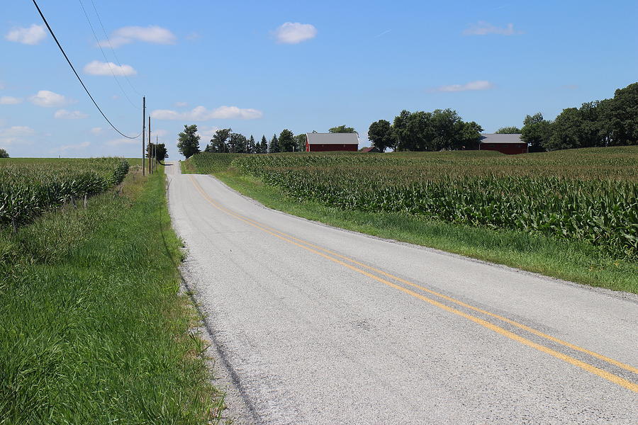An Indiana Farm Road Photograph by Scott Kingery