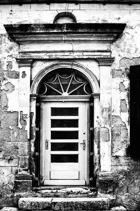 An Intriguing Door in Black and White Photograph by Georgia Clare