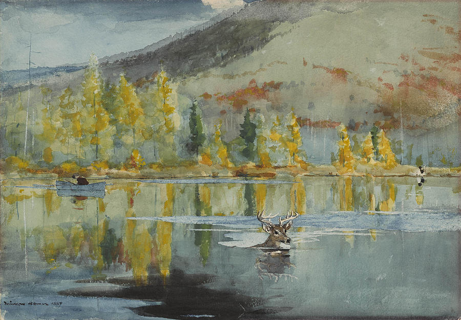 Winslow Homer Painting - An October Day by Celestial Images