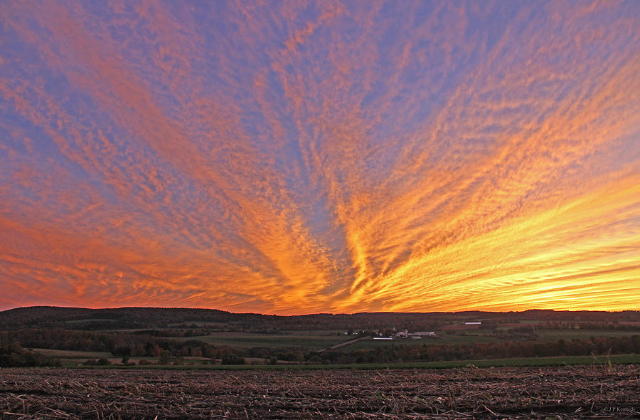 An October Sunset in Pompey Center Photograph by John Kennedy - Fine ...