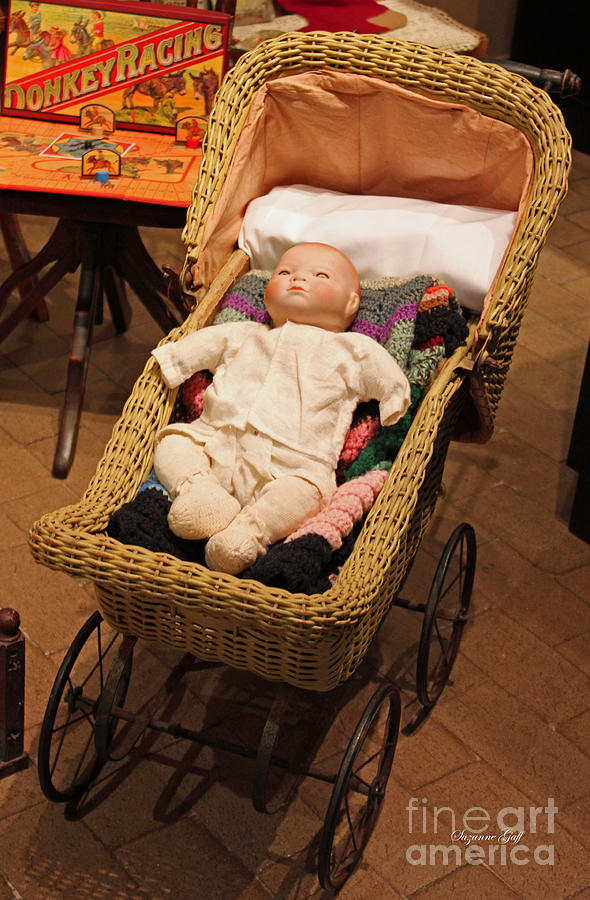Toy Photograph - An Old Fashioned Christmas - Baby Buggy by Suzanne Gaff