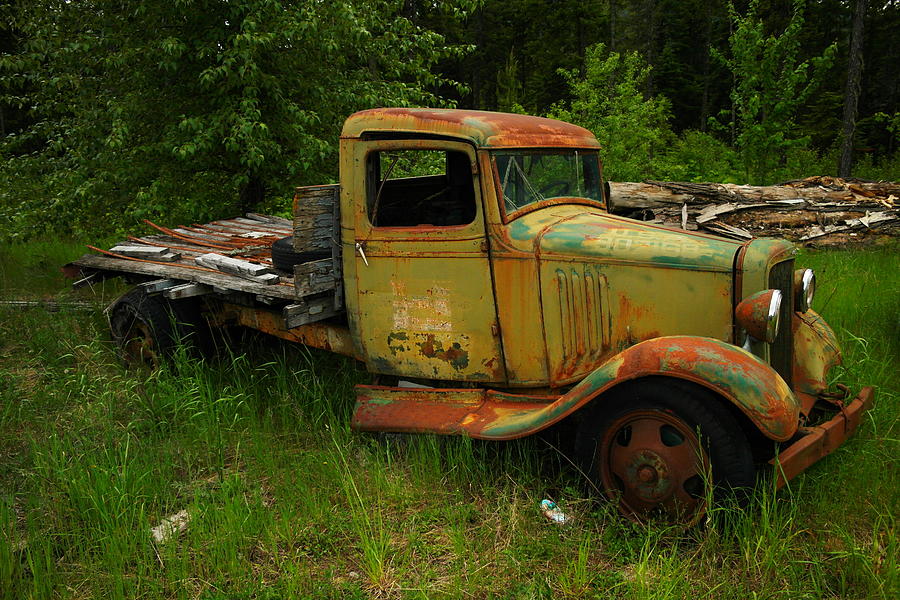 Truck Photograph - An Old Flatbed by Jeff Swan