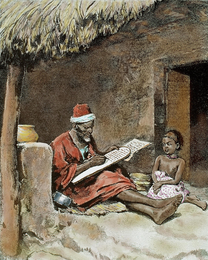 An Old Man Teach To Write A Child Photograph by Prisma Archivo - Pixels