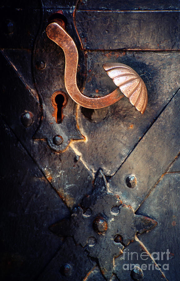 An old metal decorated  door handle Photograph by Jaroslaw Blaminsky