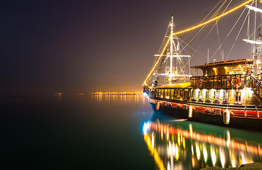 Boat Photograph - an Old Pirate Ship by Sotiris Filippou